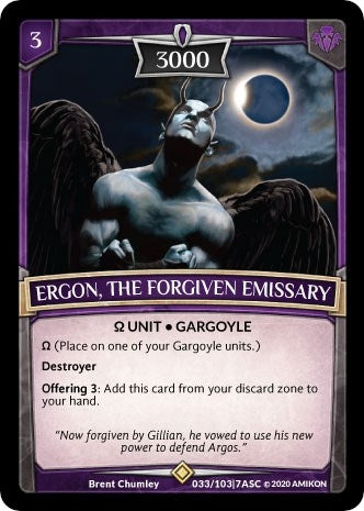 Image for Ergon, the Forgiven Emissary (Ascension) (ASC-033) - Argent Saga TCG
