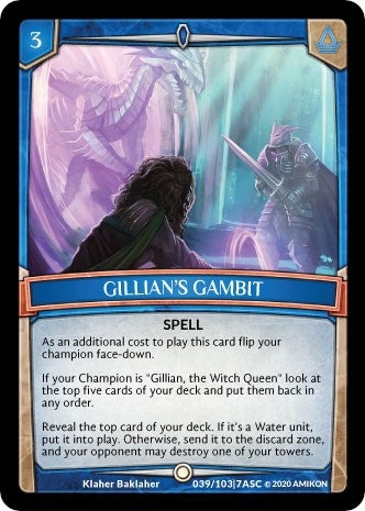 Image for Gillian's Gambit (Ascension) (ASC-039) - Argent Saga TCG