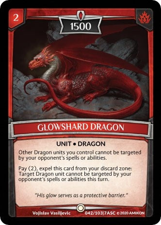 Image for Glowshard Dragon (Ascension) (ASC-042) - Argent Saga TCG