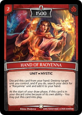 Image for Hand of Raoyenna (Ascension) (ASC-045) - Argent Saga TCG