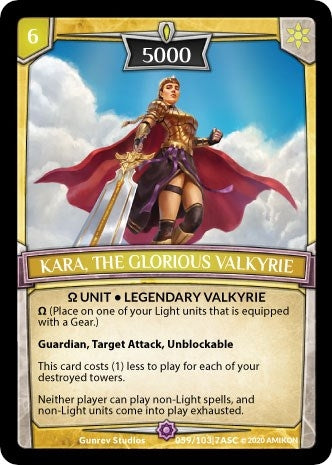 Image for Kara, the Glorious Valkyrie (Ascension) (ASC-059) - Argent Saga TCG