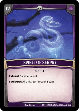 Image for Spirit of Serpio (Ascension) (ASC-091) - Argent Saga TCG