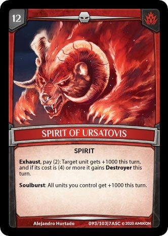 Image for Spirit of Ursatovis (Ascension) (ASC-093) - Argent Saga TCG