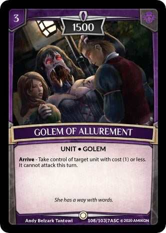 Image for Golem Of Allurement (Ascension) (ASC-108) - Argent Saga TCG