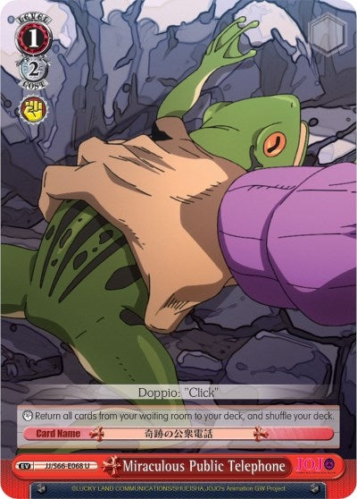 Image for Miraculous Public Telephone (JoJo's Bizarre Adventure: Golden Wind) (JJ/S66-E068 U) - Weiss Schwarz
