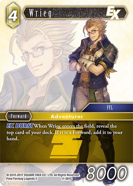 Image for Wrieg EX (Opus XI) (11-081C) - Final Fantasy TCG