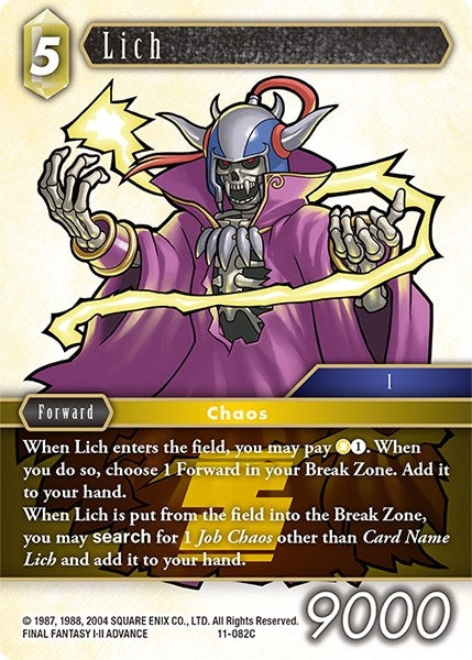 Image for Lich (Opus XI) (11-082C) - Final Fantasy TCG