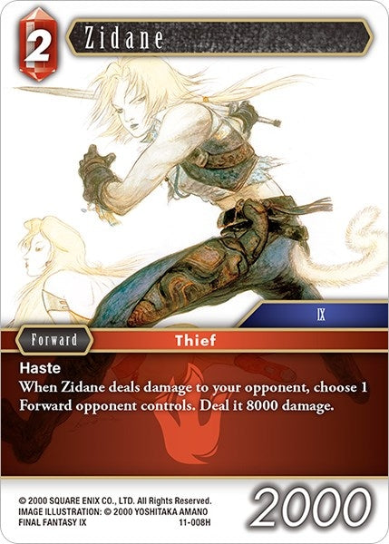 Image for Zidane (Opus XI) (11-008H) - Final Fantasy TCG