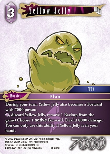 Image for Yellow Jelly (Opus XI) (11-087C) - Final Fantasy TCG