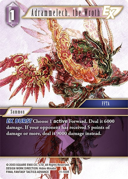 Image for Adrammelech, the Wroth EX (Opus XI) (11-100R) - Final Fantasy TCG