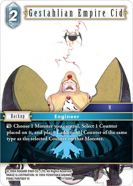 Image for Gestahlian Empire Cid (Opus XI) (11-026H) - Final Fantasy TCG
