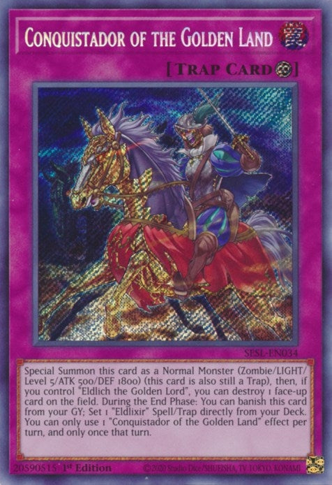 Image for Conquistador of the Golden Land (Secret Slayers) (SESL-EN034) - YuGiOh