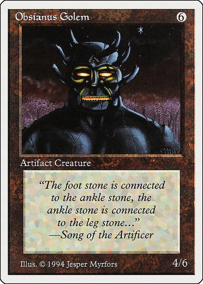 Image for Obsianus Golem (Summer Magic) (268) - Magic: The Gathering