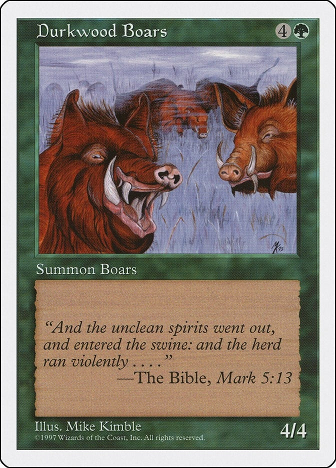 Image for Durkwood Boars (Fifth Edition) - Magic: The Gathering