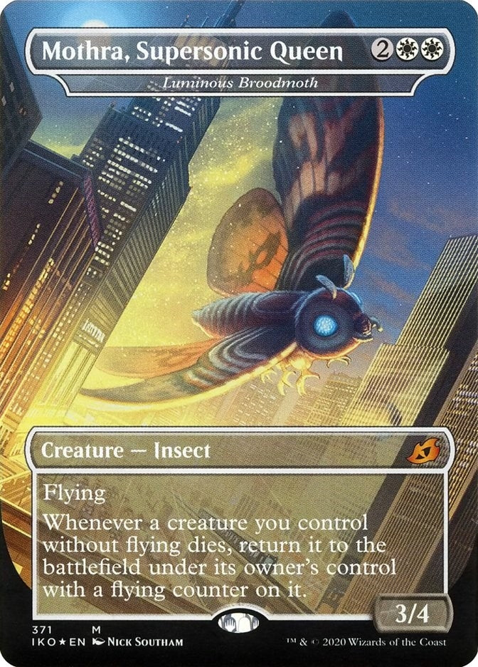 Image for Mothra, Supersonic Queen - Luminous Broodmoth (Ikoria: Lair of Behemoths) (371) - Magic: The Gathering