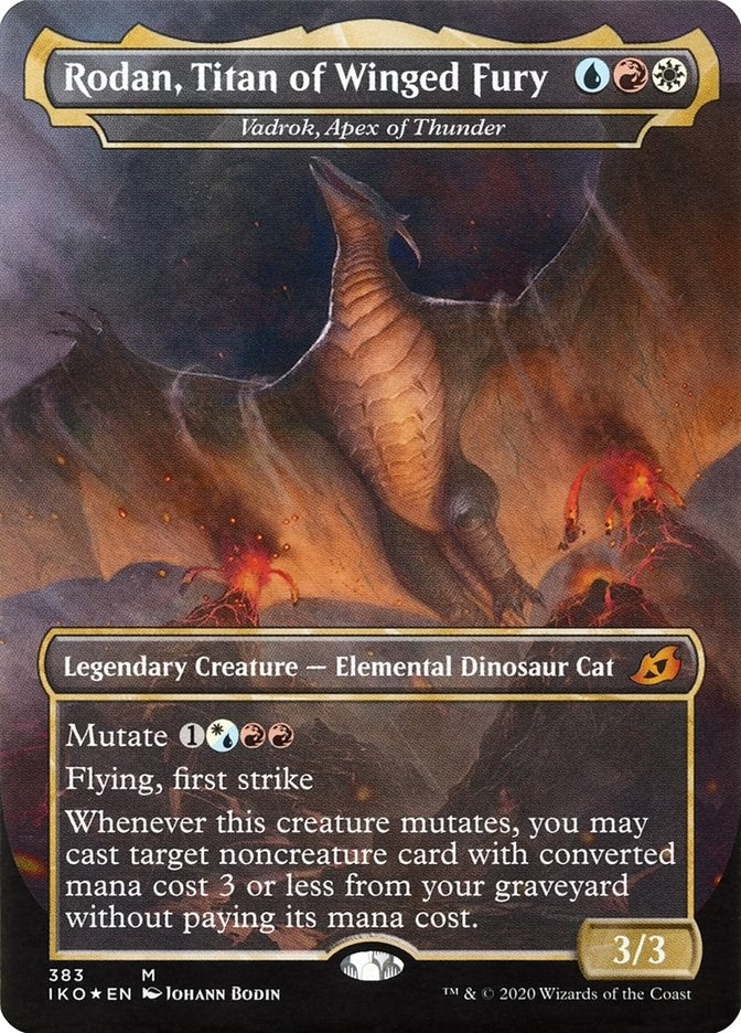 Image for Rodan, Titan of Winged Fury - Vadrok, Apex of Thunder (Ikoria: Lair of Behemoths) (383) - Magic: The Gathering