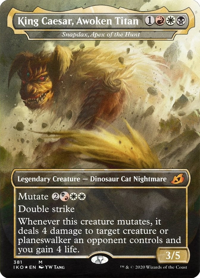 Image for King Caesar, Awoken Titan - Snapdax, Apex of the Hunt (Ikoria: Lair of Behemoths) (381) - Magic: The Gathering