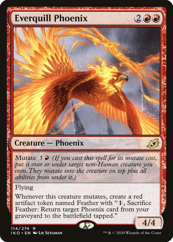 Image for Everquill Phoenix (Ikoria: Lair of Behemoths) (114) - Magic: The Gathering