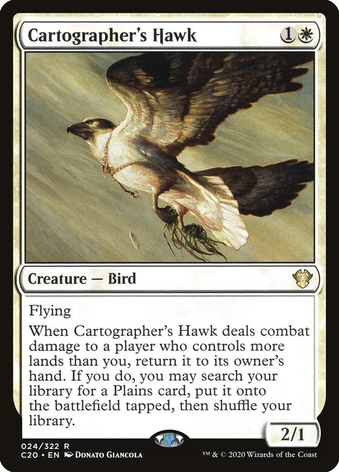 Image for Cartographer's Hawk (Commander 2020) (24) - Magic: The Gathering