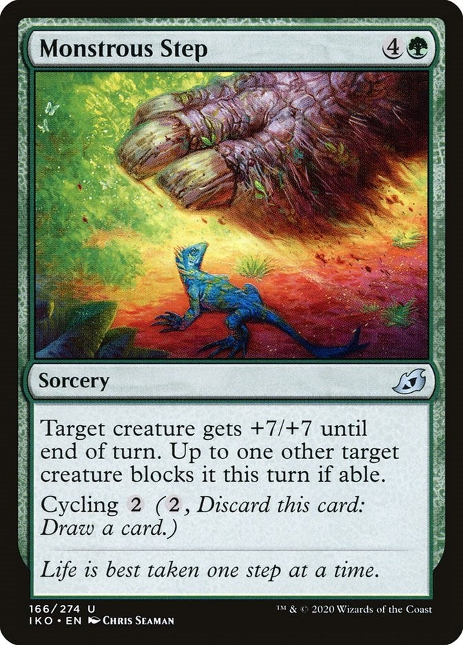Image for Monstrous Step (Ikoria: Lair of Behemoths) (166) - Magic: The Gathering