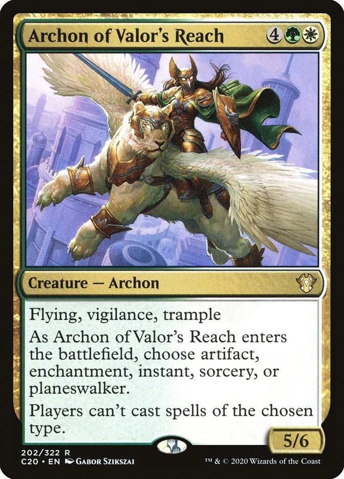 Image for Archon of Valor's Reach (Commander 2020) (202) - Magic: The Gathering