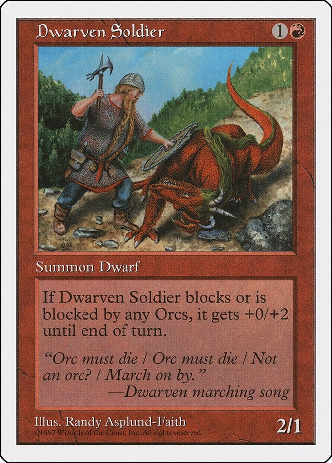 Image for Dwarven Soldier (Fifth Edition) - Magic: The Gathering