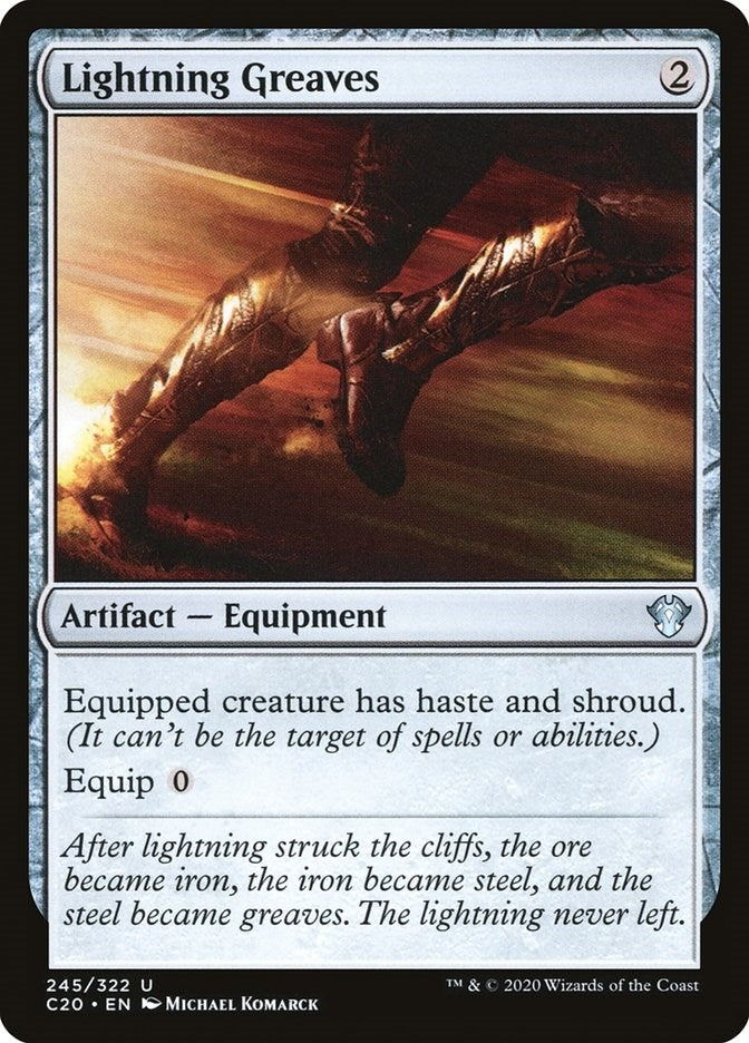 Image for Lightning Greaves (Commander 2020) (245) - Magic: The Gathering