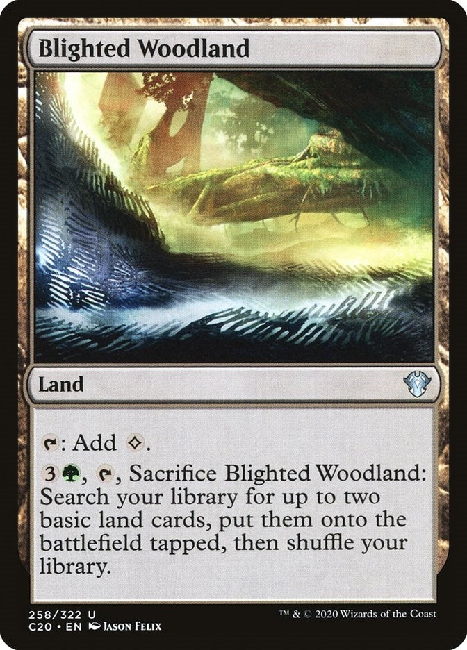 Image for Blighted Woodland (Commander 2020) (258) - Magic: The Gathering