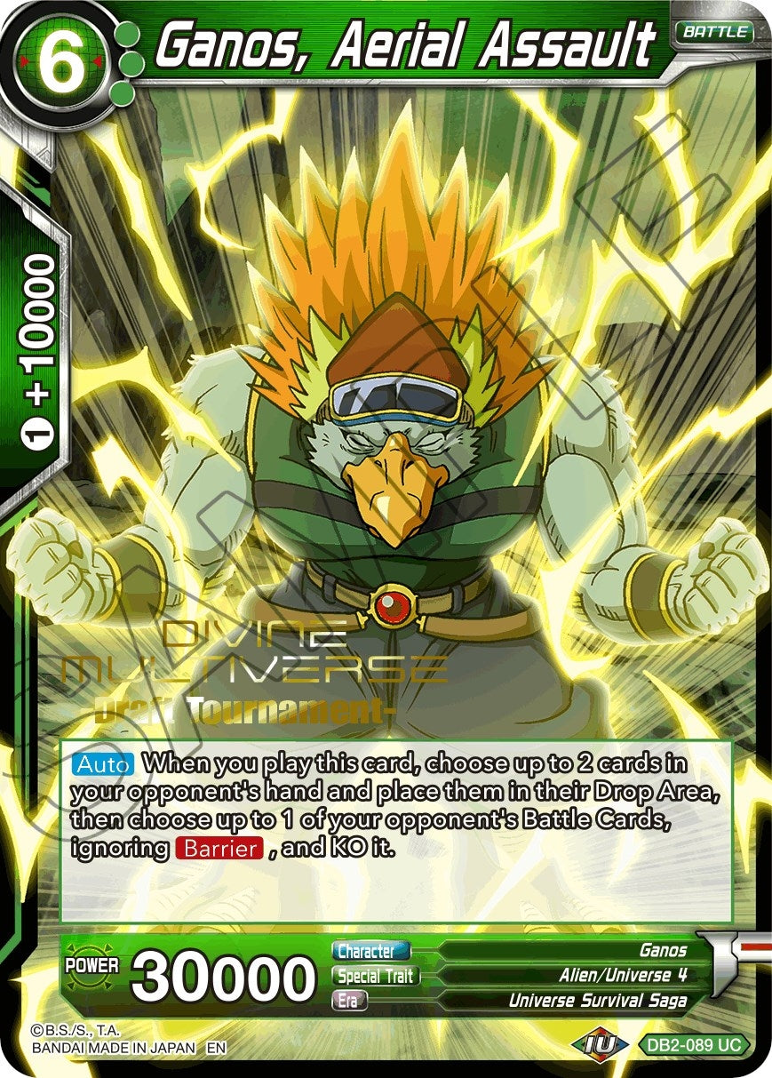 Image for Ganos, Aerial Assault (Divine Multiverse Draft Tournament) (Tournament Promotion Cards) (DB2-089) - Dragon Ball Super: Masters