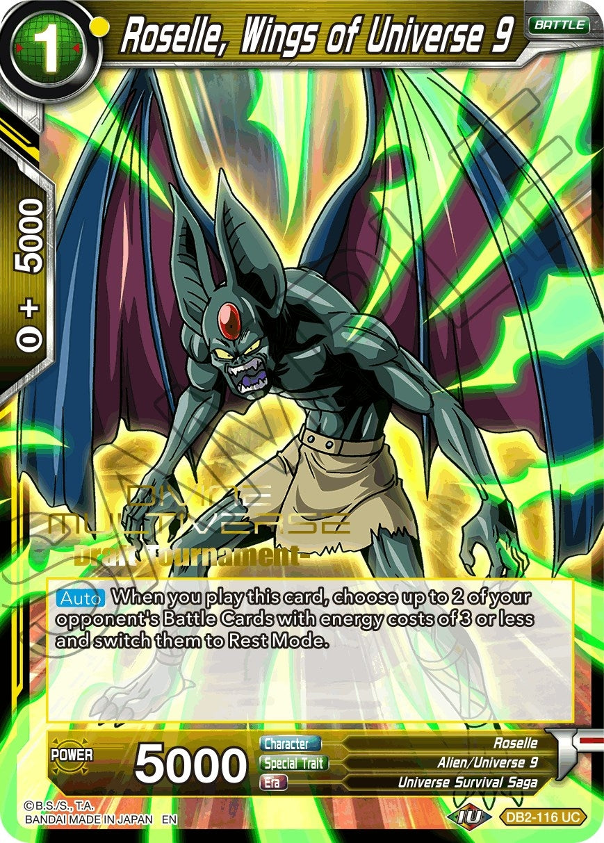 Image for Roselle, Wings of Universe 9 (Divine Multiverse Draft Tournament) (Tournament Promotion Cards) (DB2-116) - Dragon Ball Super: Masters