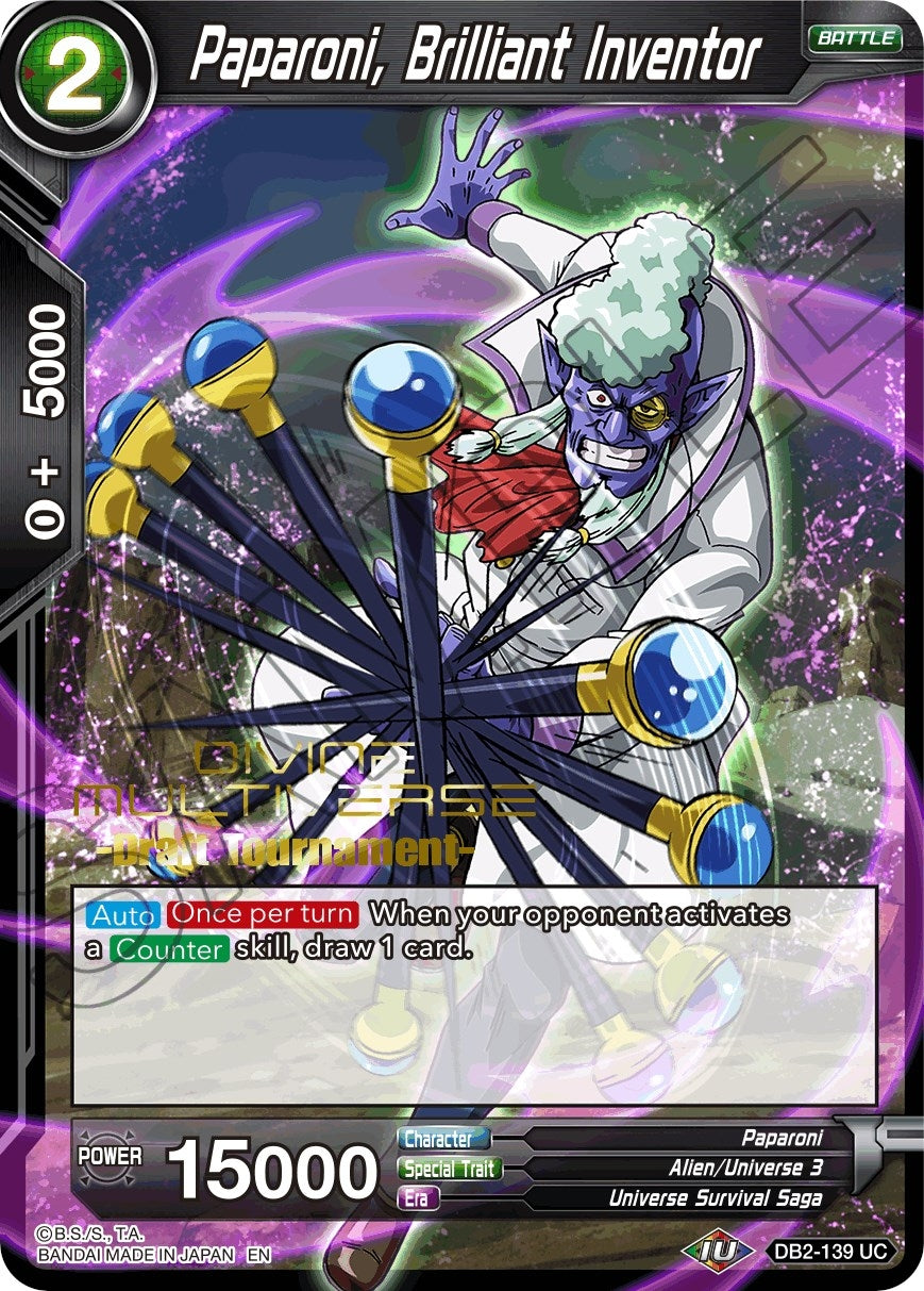 Image for Paparoni, Brilliant Inventor (Divine Multiverse Draft Tournament) (Tournament Promotion Cards) (DB2-139) - Dragon Ball Super: Masters