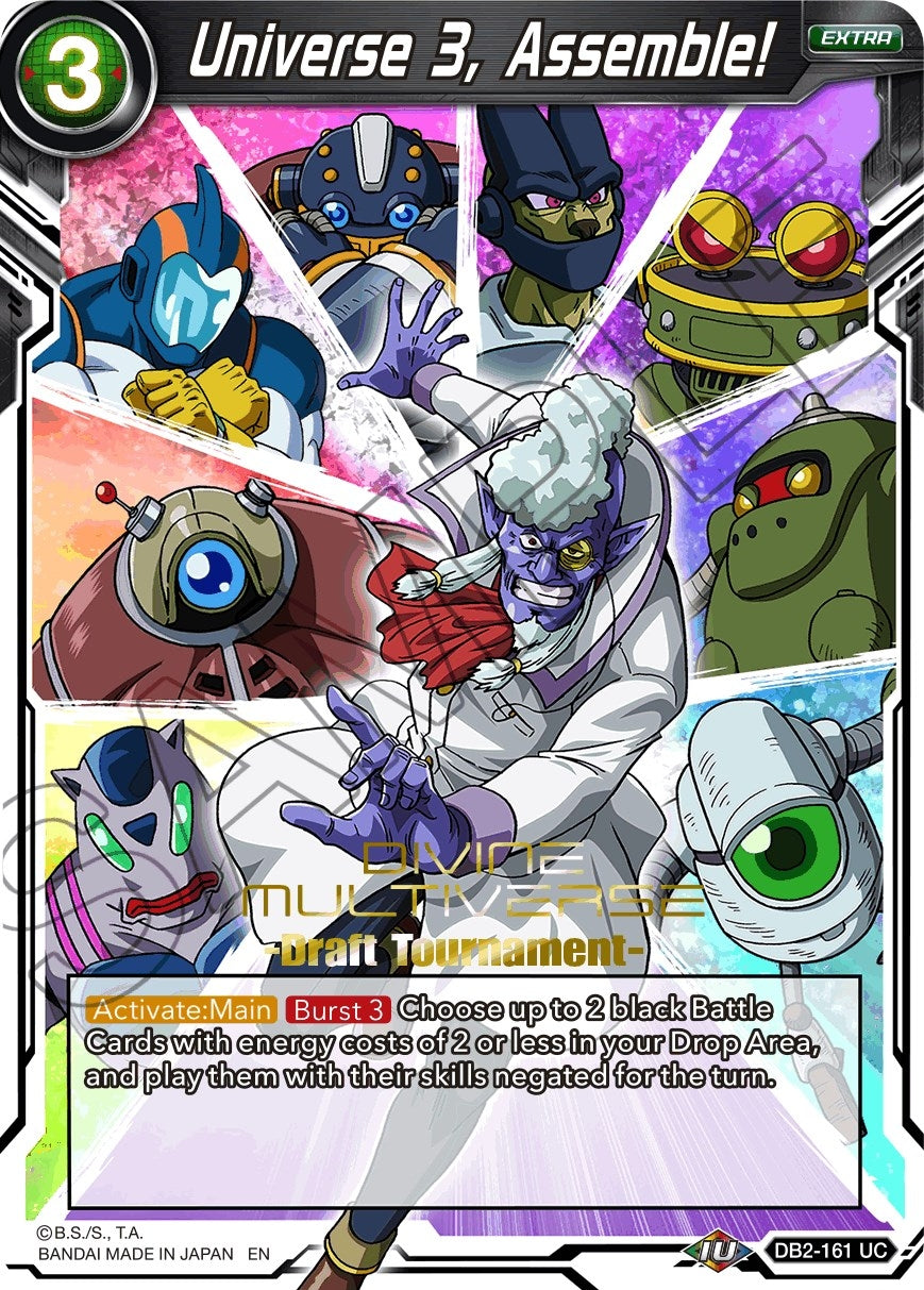 Image for Universe 3, Assemble! (Divine Multiverse Draft Tournament) (Tournament Promotion Cards) (DB2-161) - Dragon Ball Super: Masters