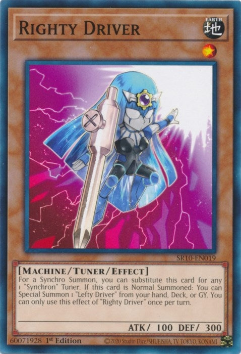 Image for Righty Driver (Structure Deck: Mechanized Madness) (SR10-EN019) - YuGiOh