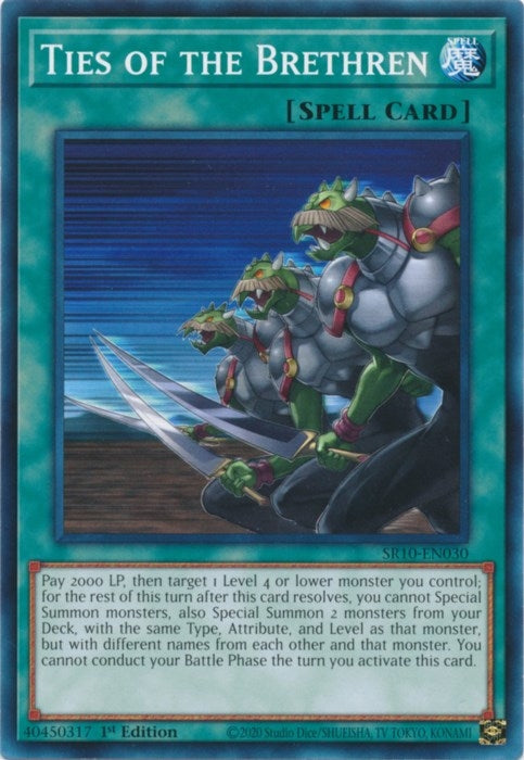 Image for Ties of the Brethren (Structure Deck: Mechanized Madness) (SR10-EN030) - YuGiOh