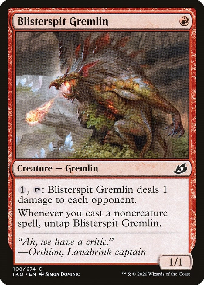 Image for Blisterspit Gremlin (Ikoria: Lair of Behemoths) (108) - Magic: The Gathering