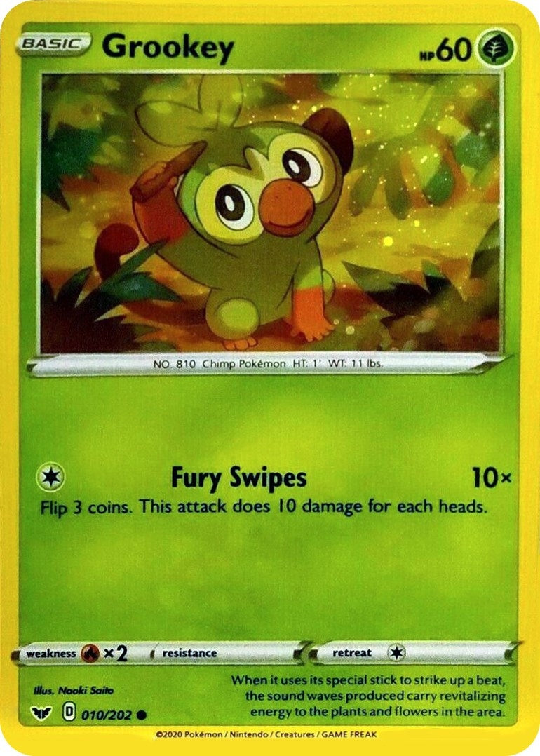 Image for Grookey - 010/202 (Cosmos Holo) (Blister Exclusives) (010/202) - Pokemon
