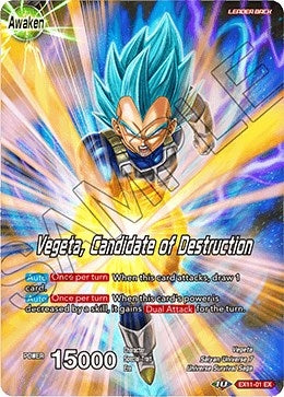 Image for Vegeta // Vegeta, Candidate of Destruction (Expansion Deck Box Set 11: Universe 7 Unison) (EX11-01) - Dragon Ball Super: Masters