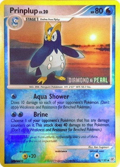 Image for Prinplup - 58/130 [Diamond & Pearl] (Burger King Promos) (058/130) - Pokemon