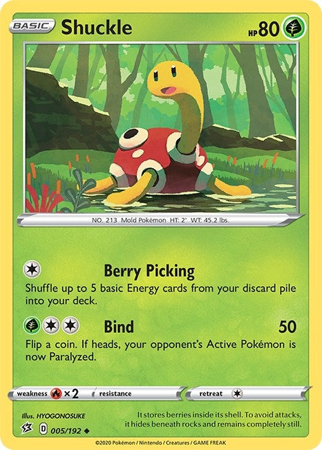 Image for Shuckle (SWSH02: Rebel Clash) (005/192) - Pokemon