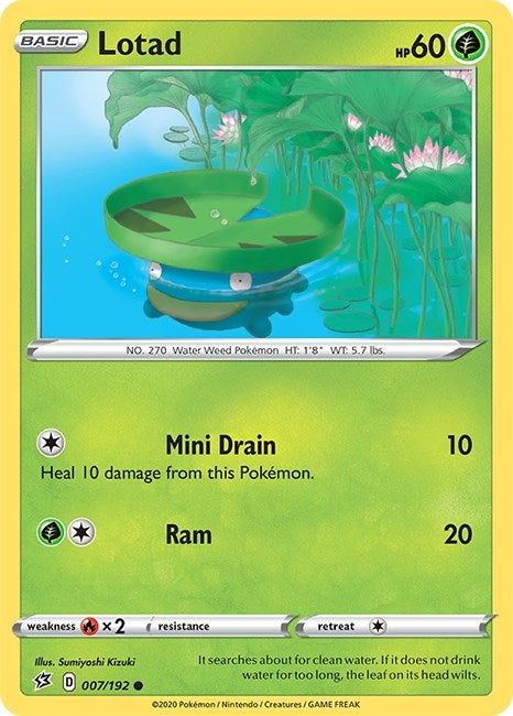 Image for Lotad (SWSH02: Rebel Clash) (007/192) - Pokemon