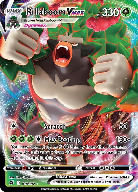 Image for Rillaboom VMAX (SWSH02: Rebel Clash) (018/192) - Pokemon
