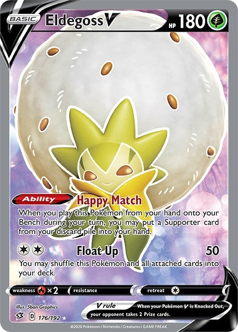 Image for Eldegoss V (Full Art) (SWSH02: Rebel Clash) (176/192) - Pokemon