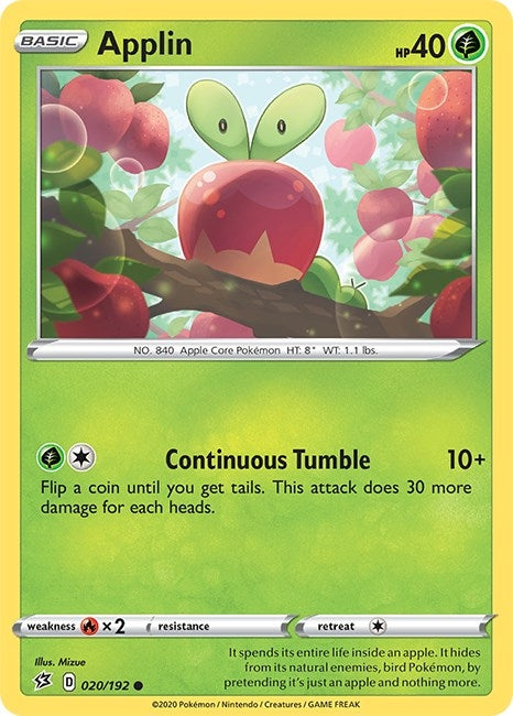 Image for Applin (20) (SWSH02: Rebel Clash) (020/192) - Pokemon