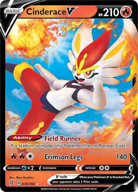 Image for Cinderace V (SWSH02: Rebel Clash) (035/192) - Pokemon