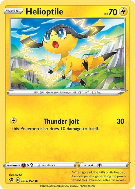 Image for Helioptile (SWSH02: Rebel Clash) (063/192) - Pokemon