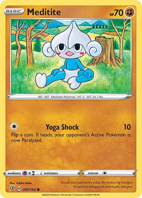 Image for Meditite (SWSH02: Rebel Clash) (097/192) - Pokemon