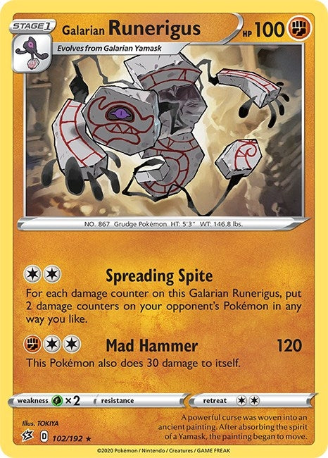 Image for Galarian Runerigus (SWSH02: Rebel Clash) (102/192) - Pokemon
