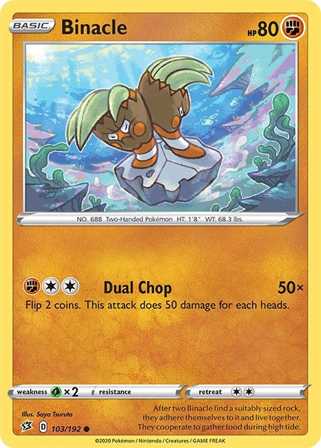 Image for Binacle (SWSH02: Rebel Clash) (103/192) - Pokemon