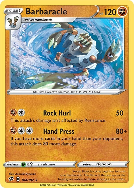 Image for Barbaracle (SWSH02: Rebel Clash) (104/192) - Pokemon