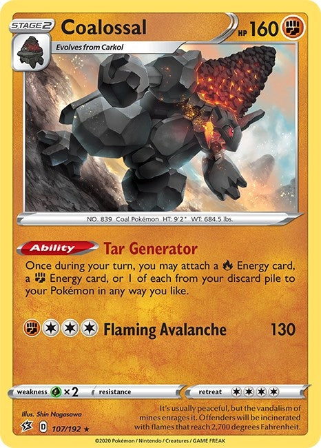 Image for Coalossal (SWSH02: Rebel Clash) (107/192) - Pokemon